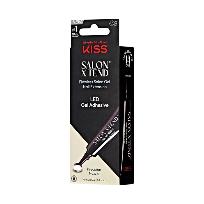 KISS Products Salon X-tend LED Soft Gel Adhesive Fake Nails - 0.34 fl oz