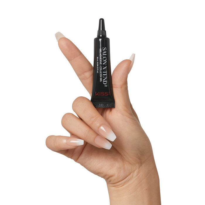 KISS Products Salon X-tend LED Soft Gel Adhesive Fake Nails - 0.34 fl oz