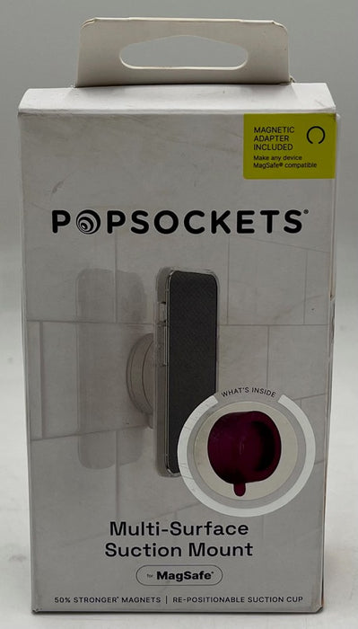 PopSockets Multi-Surface Magnetic Suction Phone Mount with MagSafe - Metallic Red Wine