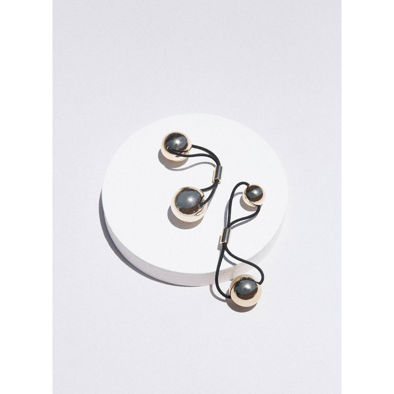 Kristin Ess The Metallic Pony Baubles Hair Elastics - 2ct