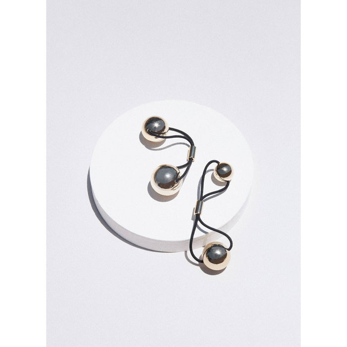 Kristin Ess The Metallic Pony Baubles Hair Elastics - 2ct