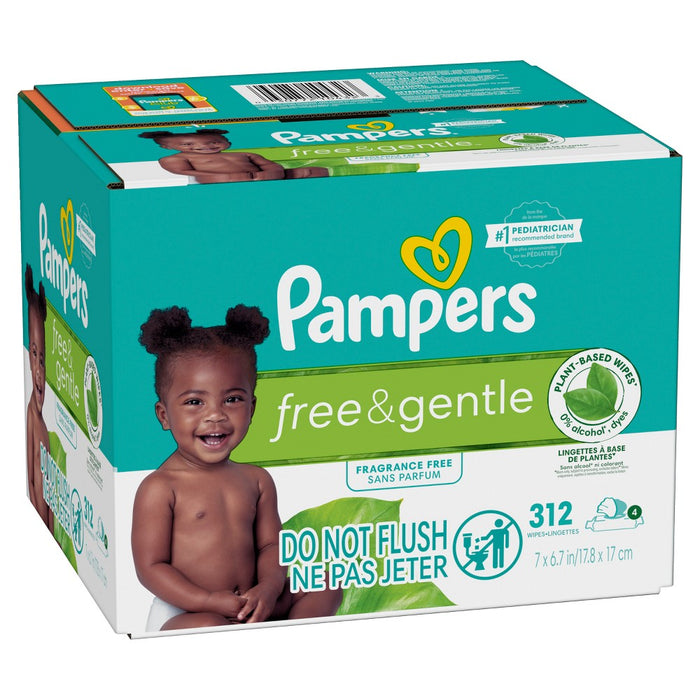 Pampers Free & Gentle Free & Gentle Baby Wipes - 312ct