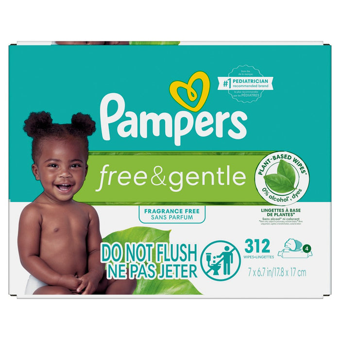Pampers Free & Gentle Free & Gentle Baby Wipes - 312ct