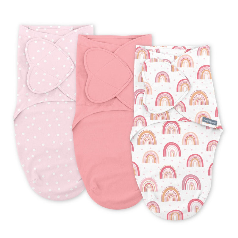 SwaddleMe Swaddle Wrap, for Ages 0-3 Months - Rainbow - 3pk