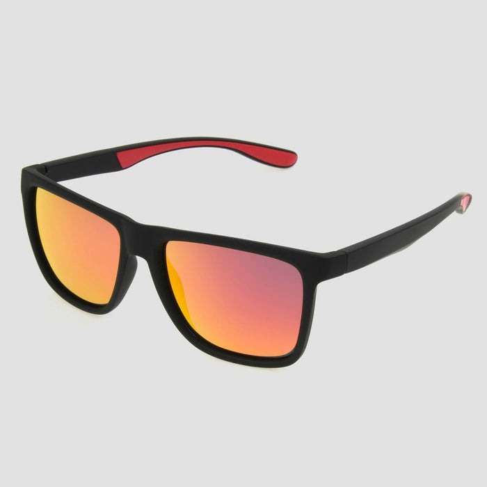 Men's Surfer Shade Sunglasses with Mirrored Polarized Lenses - All In Motion Black