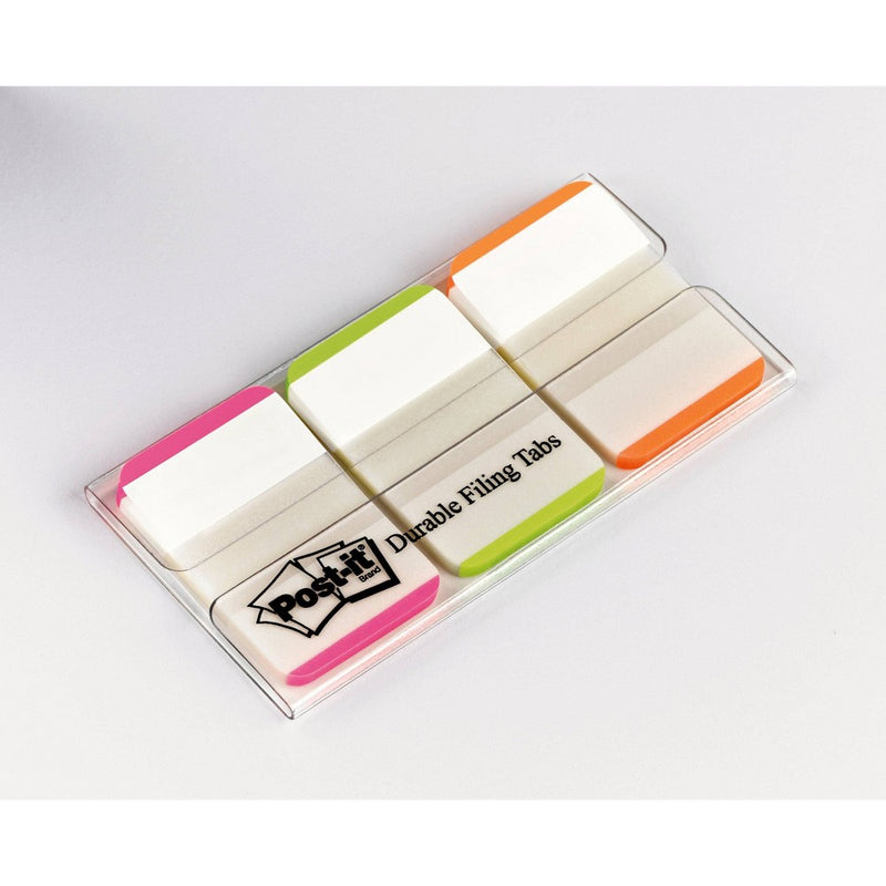 Post-it 66ct 1" Repositionable Filing Tabs with On-the-Go Dispenser - Pink/Green/Orange