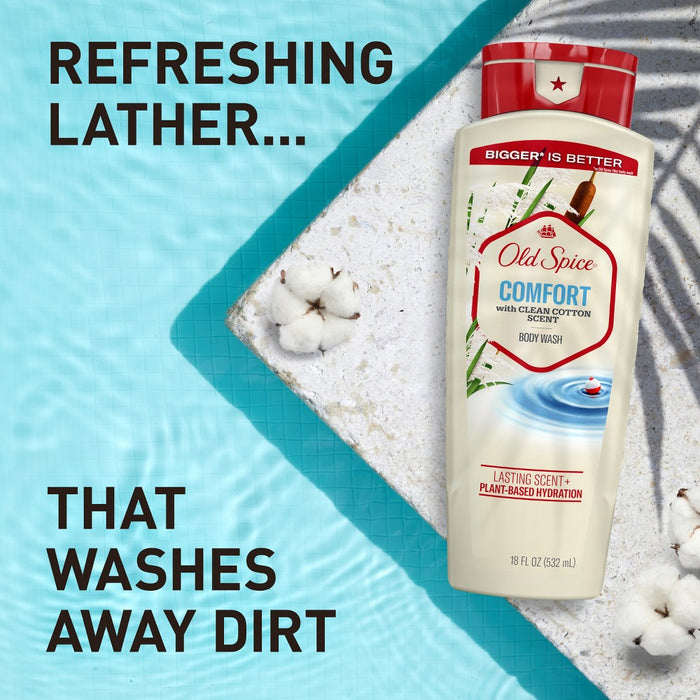 Old Spice Men's Body Wash - Comfort with Clean Cotton scent - 18 fl oz