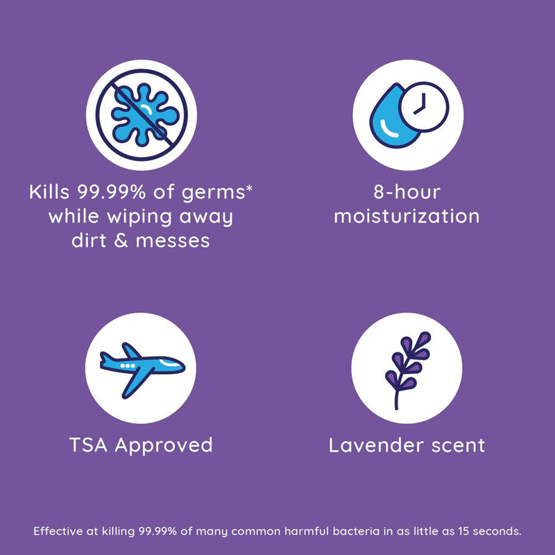 Wet Ones Antibacterial Hand Wipes Lavender - 20ct