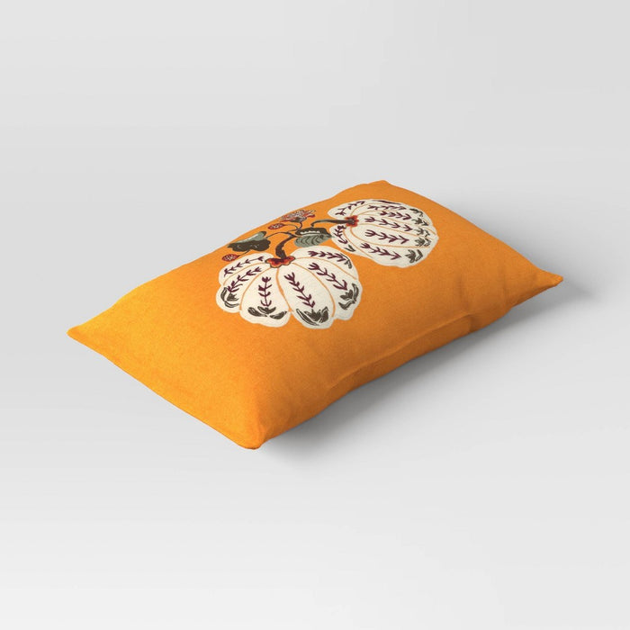 Pumpkin Pillow Lumbar Throw Pillow Gold - Threshold