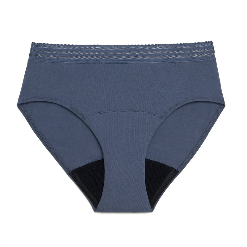 Thinx for All Women's Everyday Comfort Lace Leakproof Period Briefs - Storm 3X