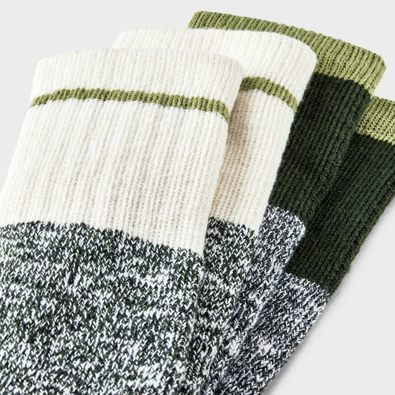 Men's Marl Trailblazer Boot Socks - All In Motion Green/Black 6-12
