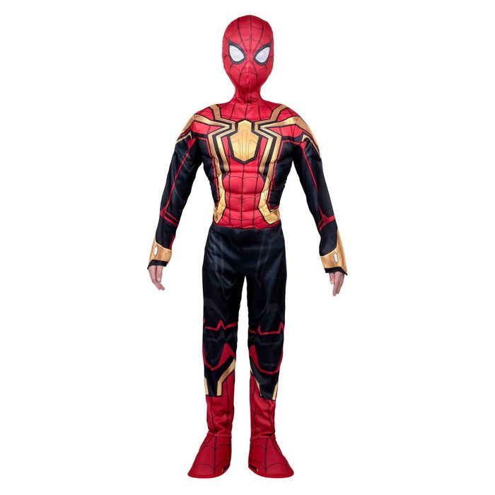 Kids' Marvel Spider-Man Light Up Halloween Costume Jumpsuit with Mask S