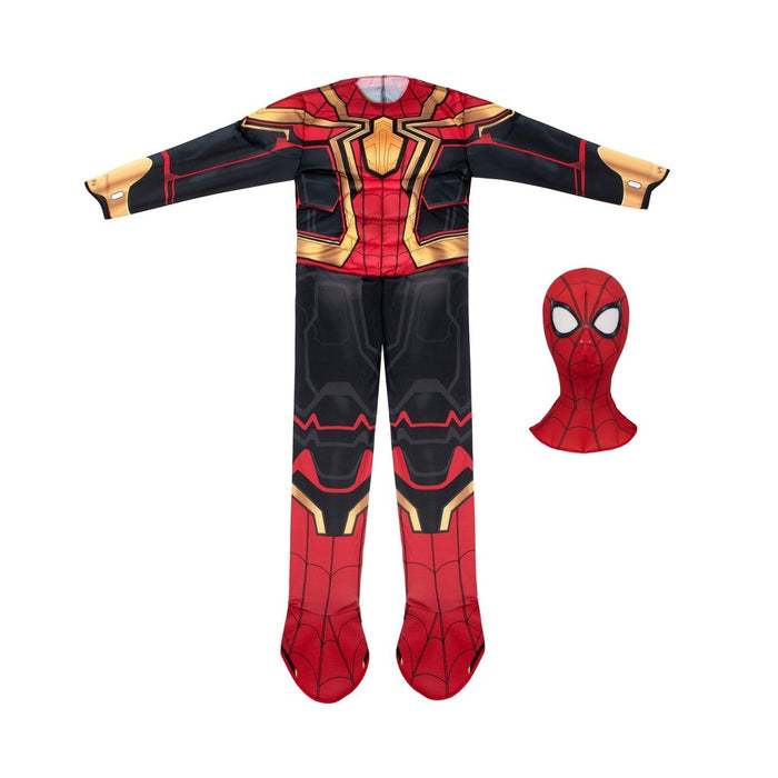 Kids' Marvel Spider-Man Light Up Halloween Costume Jumpsuit with Mask S