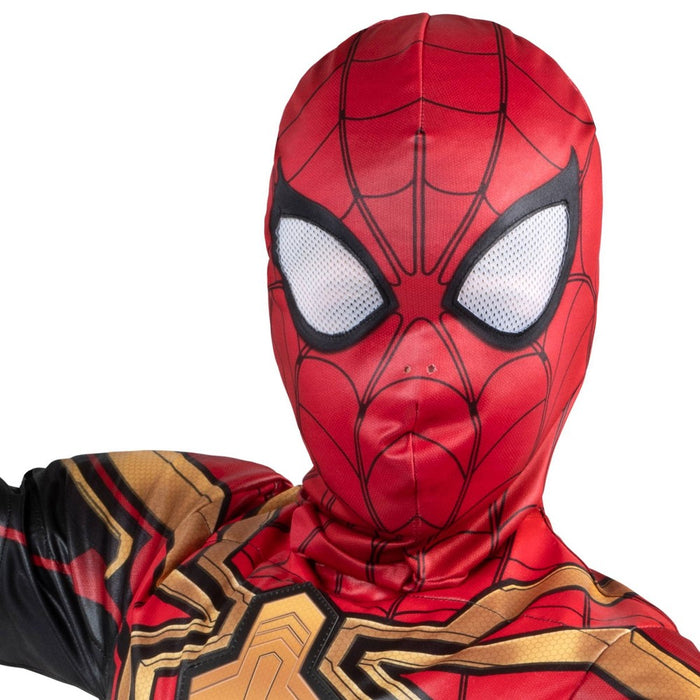 Kids' Marvel Spider-Man Light Up Halloween Costume Jumpsuit with Mask S