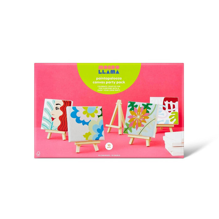 10pk Paintapalooza Stretched Canvas Party Pack - Mondo Llama