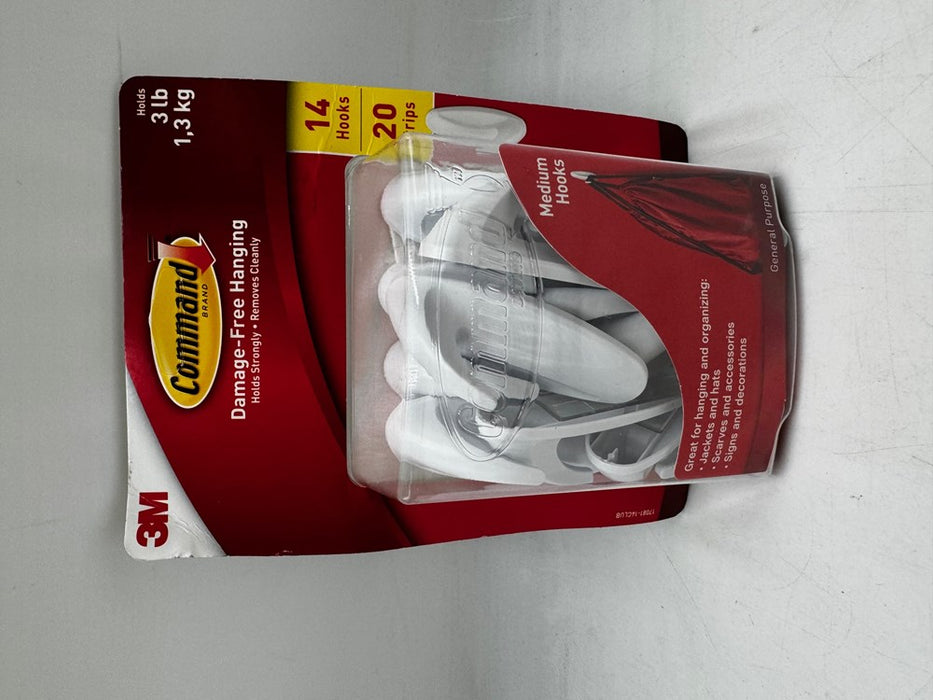 Command Medium Designer Hooks, 14 Hooks, 20 Strips