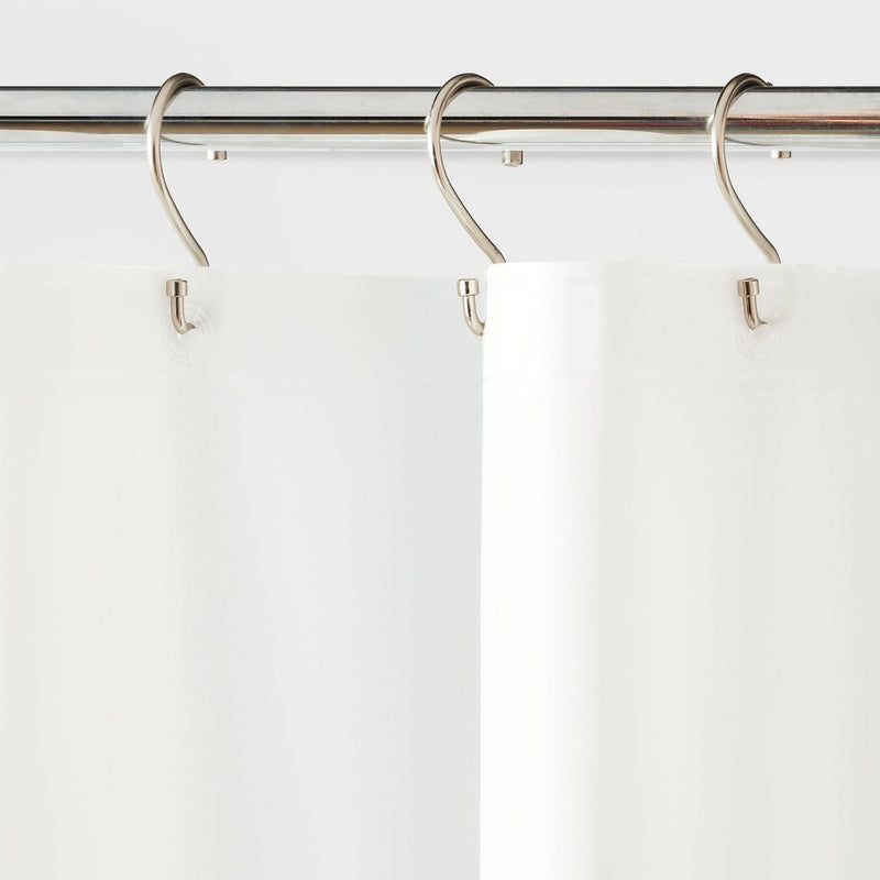 70"x71" Lightweight Color Shower Liner White - Room Essentials