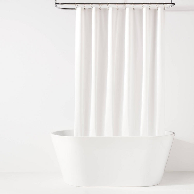 70"x71" Lightweight Color Shower Liner White - Room Essentials