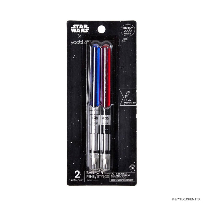 2pk Lightsaber Pens Black Ink - Yoobi