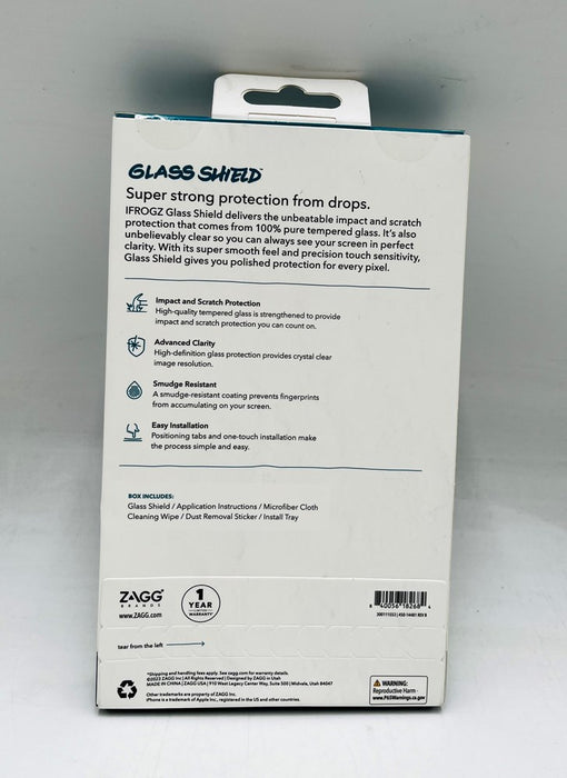 iFrogz Apple iPhone 15 Pro Glass Shield Screen Protector