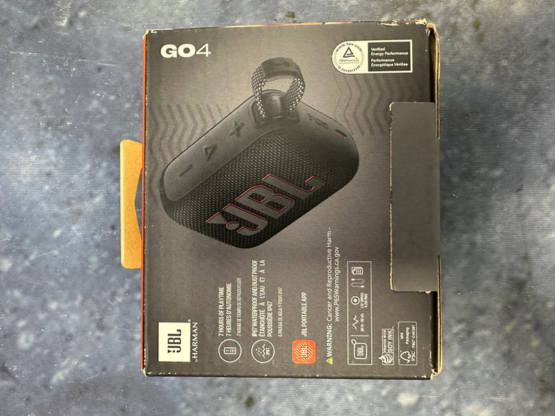 JBL Go4 Portable Bluetooth Waterproof Speaker - Black