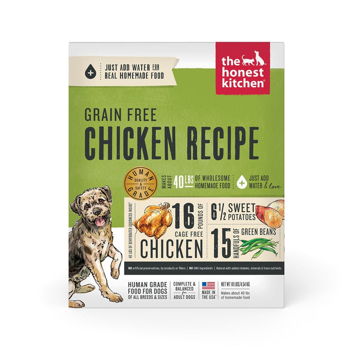 The Honest Kitchen Human Grade Dehydrated Grain Free Dog Food – Complete Meal Or Dog Food Topper – Chicken 10 Lb (Makes 40 Lbs) expired