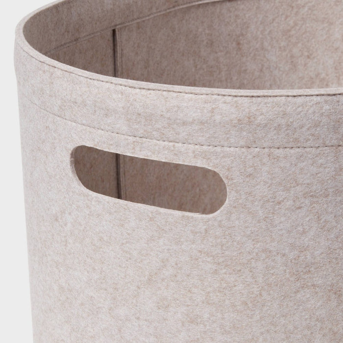 1.5bu Felt Laundry Basket Oatmeal - Brightroom