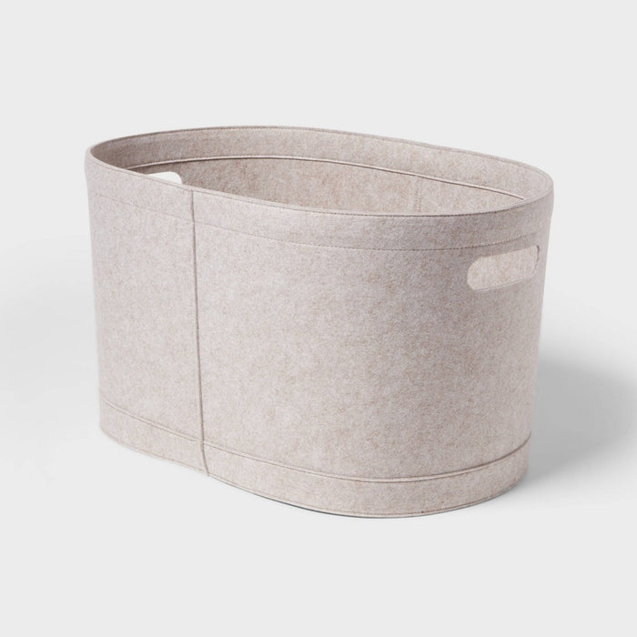 1.5bu Felt Laundry Basket Oatmeal - Brightroom