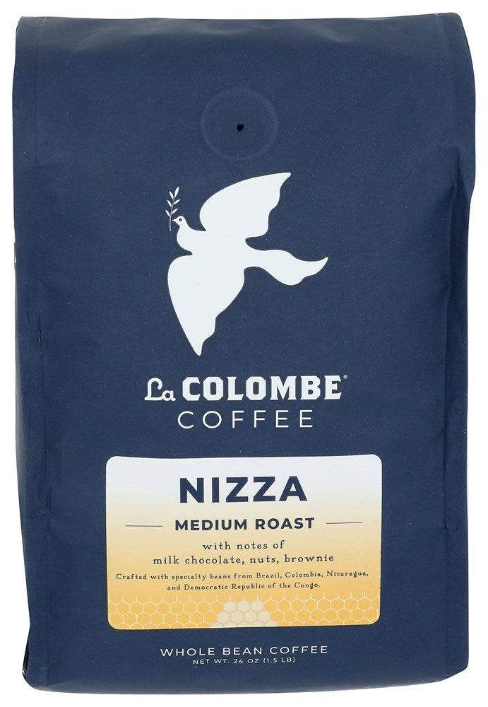 La Colombe Nizza Medium Roast Whole Bean Coffee - 24 Oz, 1 Pack - Notes Of Milk Chocolate, Nuts & Browniewith A Honey-Sweet Roasted Nuttiness