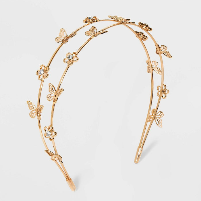 Girls' Butterfly Headband - art class Gold