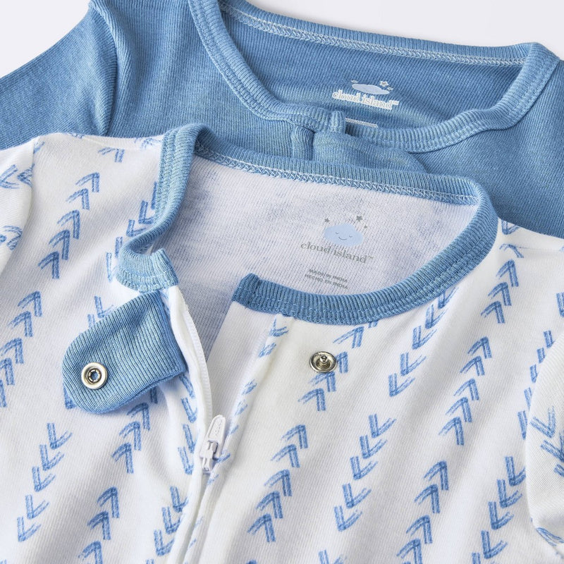 Baby Boys' 2pk Modal Blend Sleep N' Play - Cloud Island Light Blue 6-9M