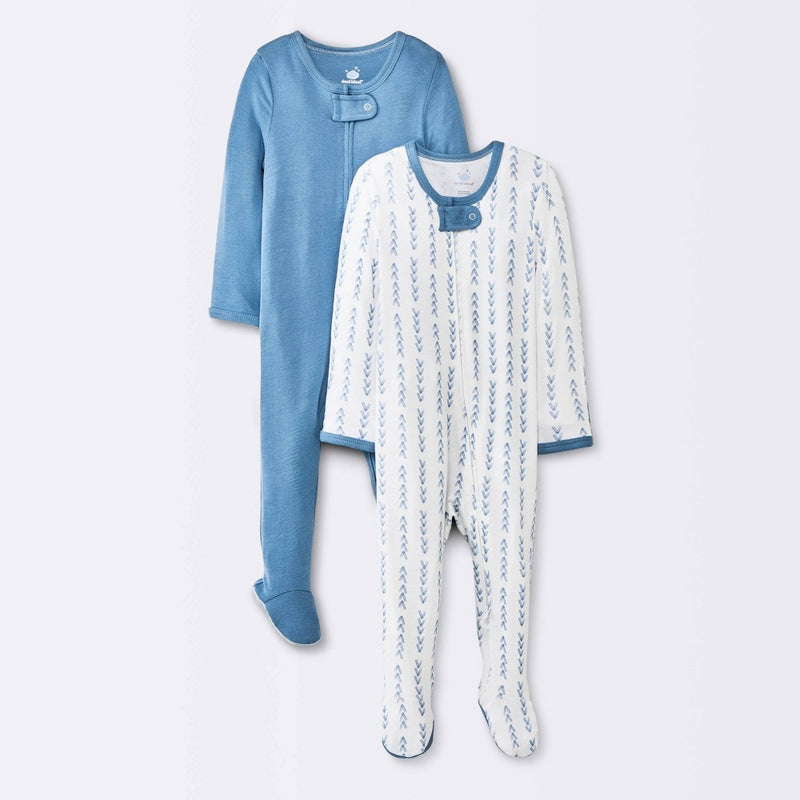Baby Boys' 2pk Modal Blend Sleep N' Play - Cloud Island Light Blue 6-9M