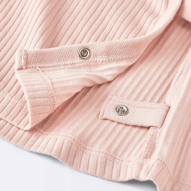 Baby Girls' 2pc Wide Ribbed Side Snap Top & Bottom Set - Cloud Island Pink 6-9M