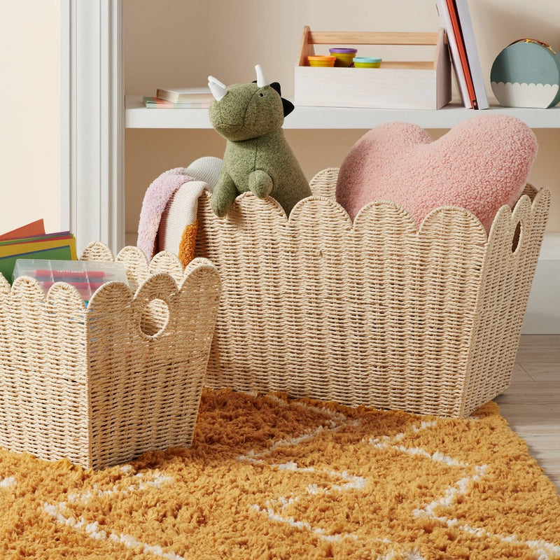 Floor Woven Scallop Kids' Storage - Pillowfort (LOCAL PICKUP ONLY)