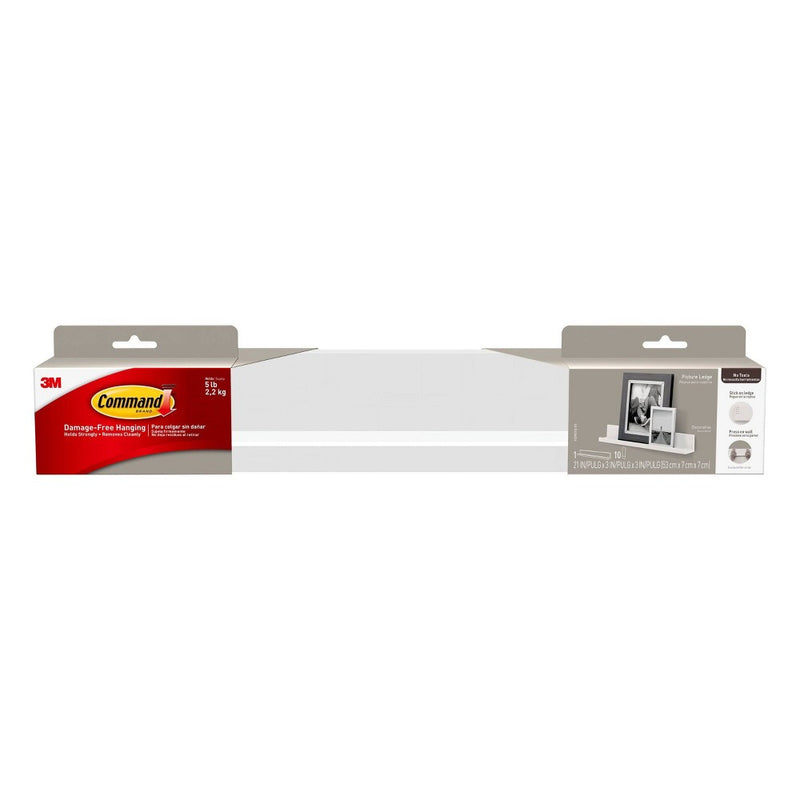Command Picture Ledge, Quartz, 1 Ledge, 10 Medium Strips, Decorate Damage-Free