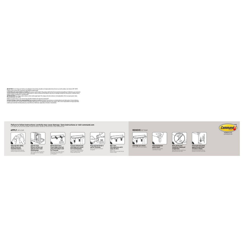 Command Picture Ledge, Quartz, 1 Ledge, 10 Medium Strips, Decorate Damage-Free