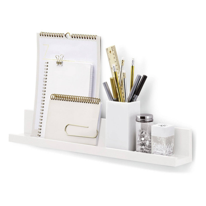 Command Picture Ledge, Quartz, 1 Ledge, 10 Medium Strips, Decorate Damage-Free