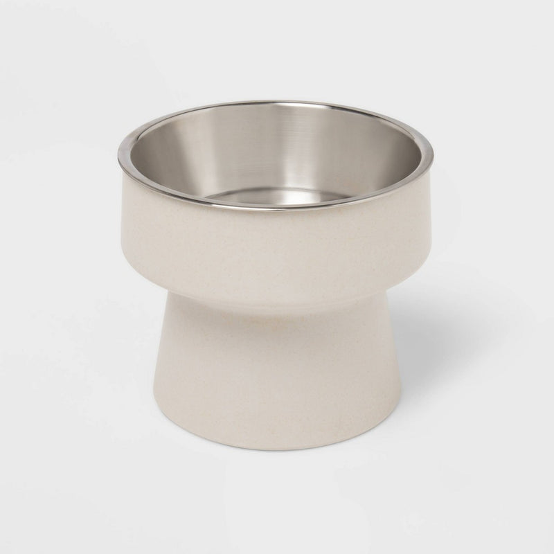 Elevated Dog Bowl - Gray - 3.5 Cups - Boots & Barkley