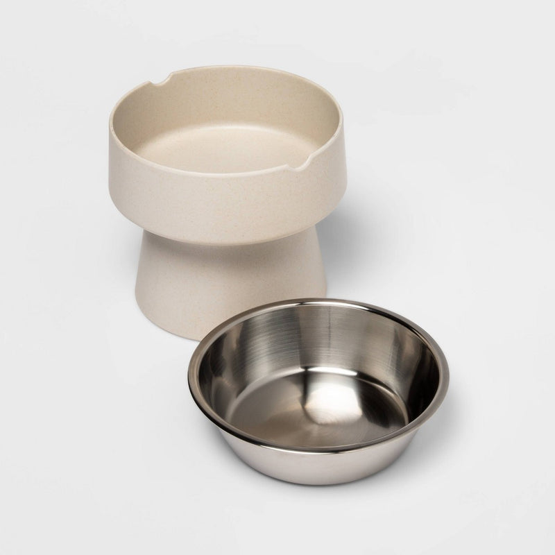 Elevated Dog Bowl - Gray - 3.5 Cups - Boots & Barkley