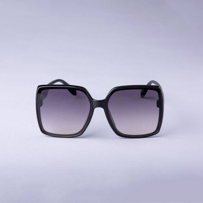 Women's Oversized Square Butterfly Sunglasses - A New Day Black