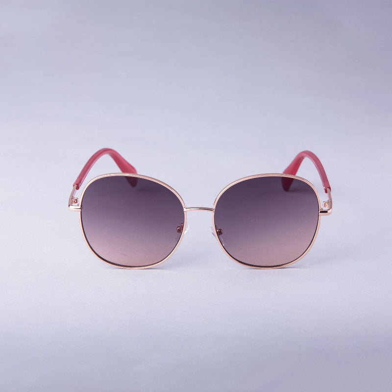 Women's Oversized Round Metal Sunglasses - A New Day Rose Gold
