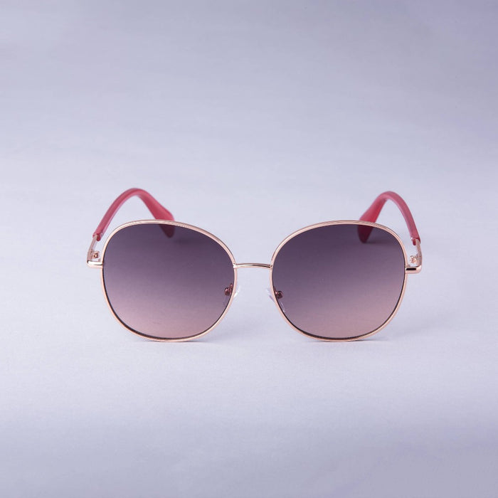 Women's Oversized Round Metal Sunglasses - A New Day Rose Gold