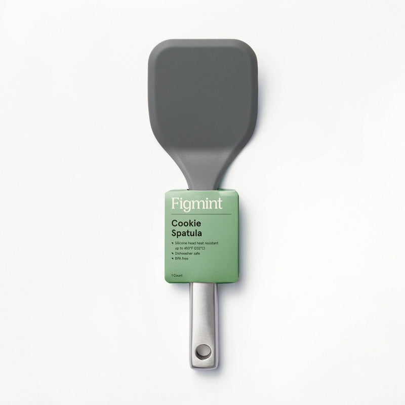 Stainless Steel with Silicone Cookie Spatula Dark Gray - Figmint