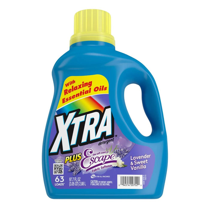 Xtra Plus Scent of Escape, Lavender & Sweet Vanilla, 63 Loads Liquid Laundry Det
