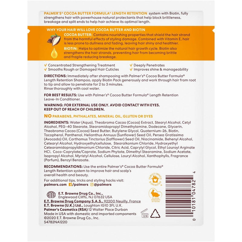 Palmer's Cocoa Butter Formula Biotin Hair Treatment Pack - 2.1oz