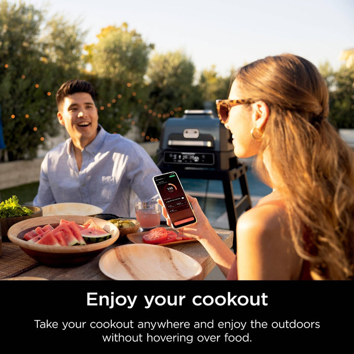 Ninja Woodfire ProConnect Premium XL 7-in-1 Outdoor Grill & Smoker, App Enabled, Woodfire Technology, 2 Built-In Thermometers - OG951 (LOCAL PICKUP ONLY)