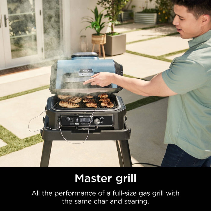 Ninja Woodfire ProConnect Premium XL 7-in-1 Outdoor Grill & Smoker, App Enabled, Woodfire Technology, 2 Built-In Thermometers - OG951 (LOCAL PICKUP ONLY)