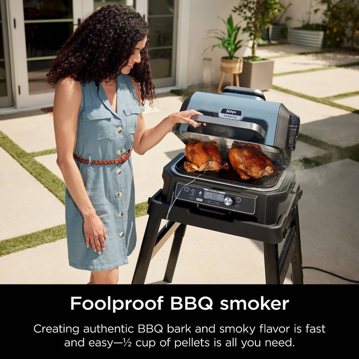 Ninja Woodfire ProConnect Premium XL 7-in-1 Outdoor Grill & Smoker, App Enabled, Woodfire Technology, 2 Built-In Thermometers - OG951 (LOCAL PICKUP ONLY)