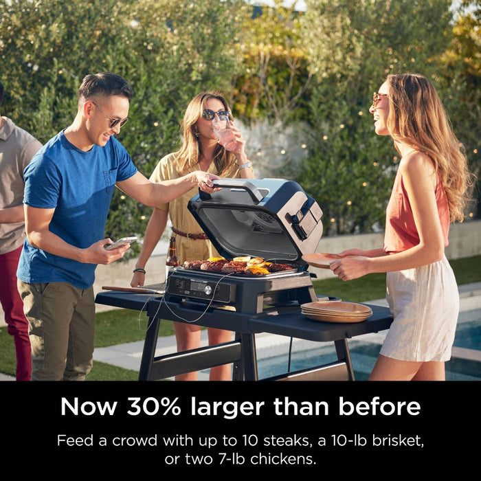 Ninja Woodfire ProConnect Premium XL 7-in-1 Outdoor Grill & Smoker, App Enabled, Woodfire Technology, 2 Built-In Thermometers - OG951 (LOCAL PICKUP ONLY)