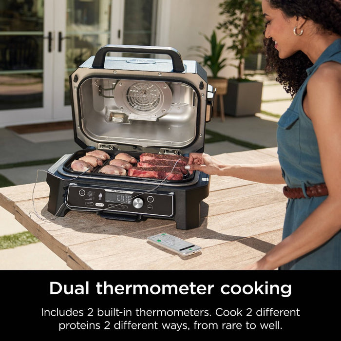 Ninja Woodfire ProConnect Premium XL 7-in-1 Outdoor Grill & Smoker, App Enabled, Woodfire Technology, 2 Built-In Thermometers - OG951 (LOCAL PICKUP ONLY)